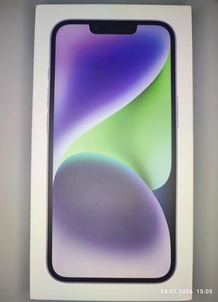 Коробка apple iphone 14, purple 256gb, a2882 mpwa3rx/a