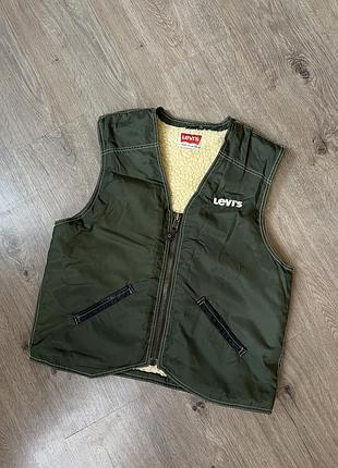 Vintage 90s levi’s sherpa nylon vest вінтажна жилетка