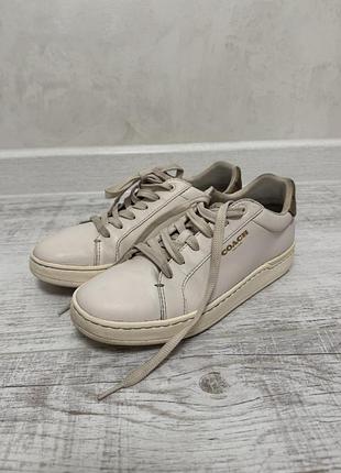 Шкіряні кеди coach clip low top