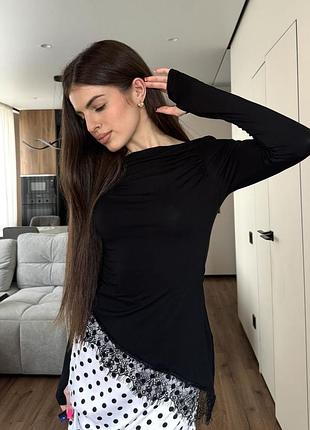 Лонгслів з мереживом 7