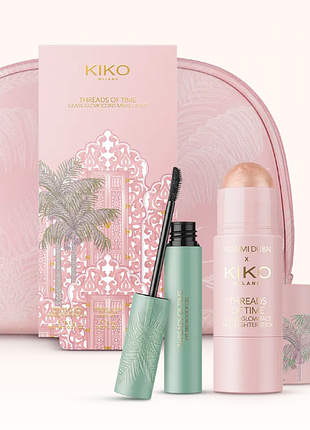 Подарочный набор макияжа kiko milano threads of time glass glow icons make-up kit (000284)