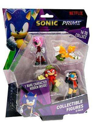 Набор игровых фигурок приключения наклза sonic prime son2040b 5 фигурок, 6,5 см
