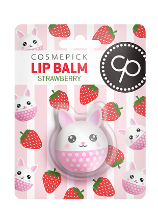 Бальзам для губ cosmepick клубника – зайчик strawberry bunny cosmepick, 6 g