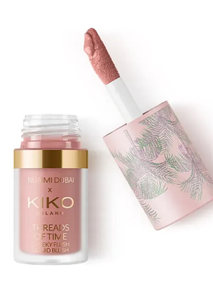 Жидкие румяна с матовым покрытием kiko milano threads of time cheeky flush liquid blush - 01 petal pink (000285-01)