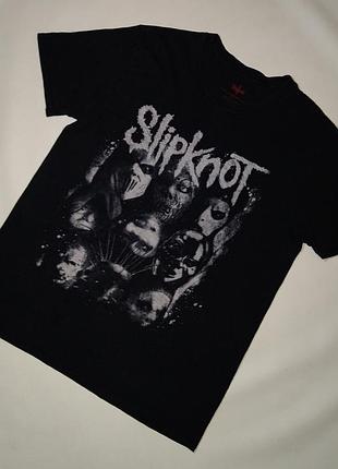 Чорна футболка мерч групи slipknot