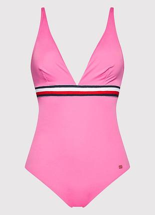 Рожевий суцільний купальник бренду tommy hilfiger. xxxl