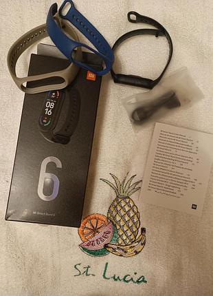 Фитнес-браслет xiaomi mi smart band 6 + 2 ремешка (полный комплект)
