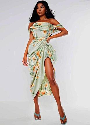 Розпродаж сукня prettylittlething міді драпірування