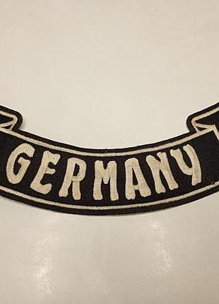 Байкерская нашивка на спину нижний рокер germany 23 см байкерская нашивка нижний рокер