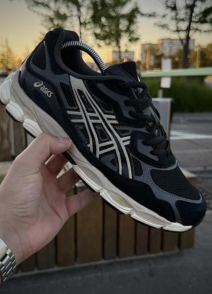 Кросівки asics gel nyc, чорно зелені артикул: 7131-1
