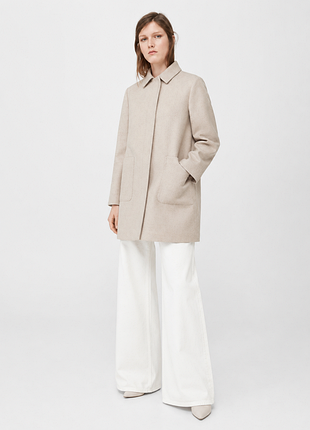 Бежевий подовжений піджак оверсайз zara / лляний кардиган пальто s