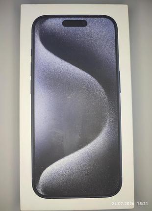 Коробка apple iphone 15 pro, blue titanium 128gb, a3101 mtua3j/a