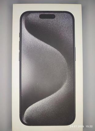 Коробка apple iphone 15 pro, black titanium 128gb, a3102 mtuv3qn/a