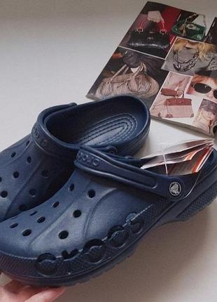Мужские шлепанцы crocs baya navy