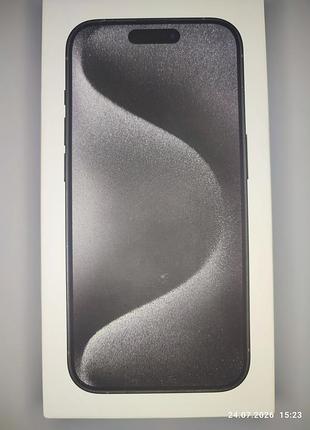 Коробка apple iphone 15 pro, black titanium 128gb, a3101 mtu73j/a