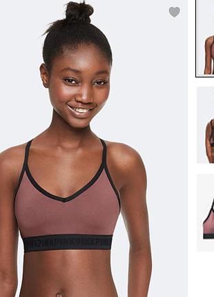 L /  еластичний спортивний бюстгальтер фітнес топ pink sport від victoria's secret 🌹✨