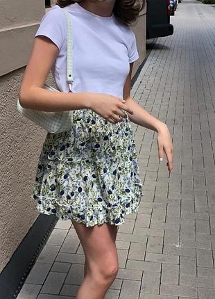 Спідниця в квіточку на підкладці