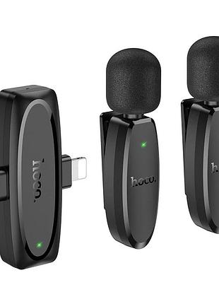 Бездротова мікрофонна система hoco l15 dual-mic (ip/type-c) black