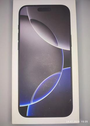 Коробка apple iphone 16 pro max, black titanium 512gb, a3295 mywl3j/a