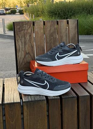 Кросівки nike vomero react x, темно сірі (сіточка, літні) артикул: 1177-3