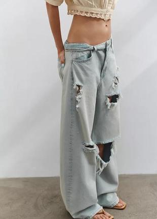Джинсы trf baggy со средней посадкой