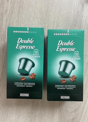 Подвійні кавові капсули для еспресо, сумісні з кавоварками nespresso hacendado