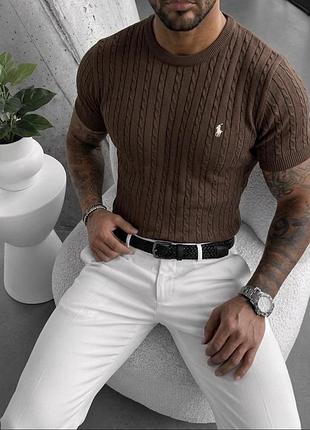 Футболка чоловіча вʼязана polo артикул: mr1196-2