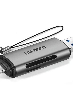 Кардрідер ugreen cm185 usb-c/usb-a card reader (ugr-50706)