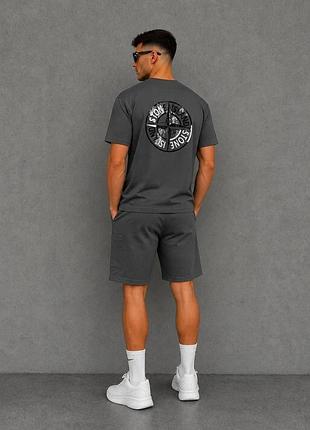Комплект футболка і шорти stone island артикул: ns1766-2