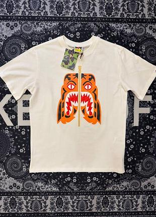 Футболка чоловіча bape tiger біла