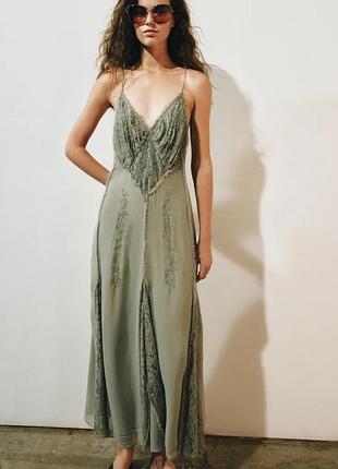 Платье zw collection с вышивкой и воланами