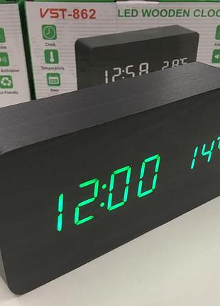Настільний годинник від мережі +батарейка art-862-4 (80 шт./ясть)