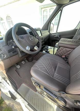 Коврики eva v1 (коричневые) для mercedes sprinter w906 2006–2018 гг