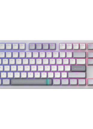 Клавиатура dark project alu87 daylight usb rgb white/grey