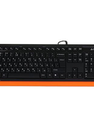 Клавиатура a4tech fks10 мембранная 104 клавиши black/orange