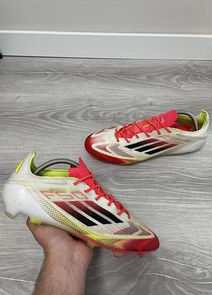 Бутси чоловічі adidas f50 elite fg white/red ie1206