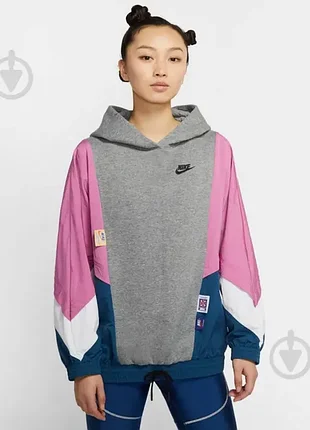 Nike (l) icon clash pullover hoodie женское худи оверсайз под винтаж зр