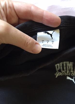 Оригінальний чорний світшот puma s (36) жіночий: брендова спортивна кофта, лонгслів пума оригінал, базовий чорний джемпер 2