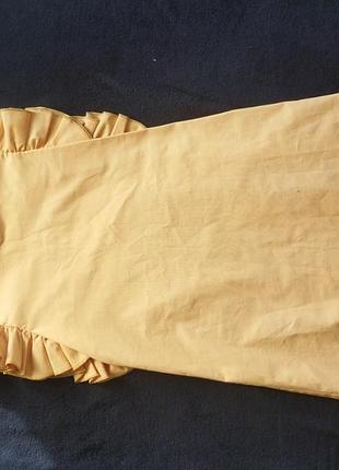 Нове жіноче плаття гірчичного кольору з рюшами | з біркою | стильне літнє