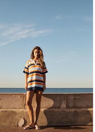 Смугаста сукня поло zara