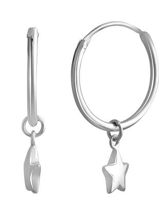 Серебряные серьги proba без камней (2134725)