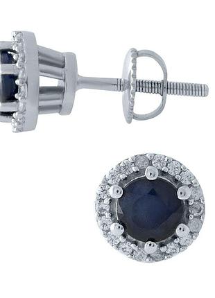 Серебряные серьги proba с натуральным сапфиром 1.679ct (1966709)