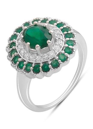 Серебряное кольцо proba с натуральным агатом 2.228ct, вес изделия 6,52 гр (2196242) 19 размер