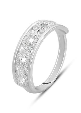 Серебряное кольцо proba с фианитами, вес изделия 2,17 гр (2144595) 17.5 размер