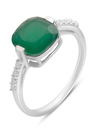 Серебряное кольцо proba с натуральным агатом 2.965ct, вес изделия 2,34 гр (2173618) 17.5 размер