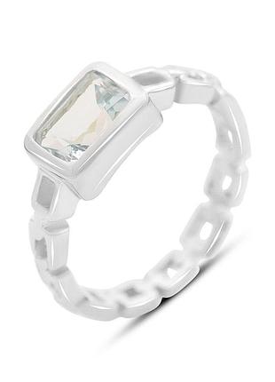 Срібне кільце proba з натуральним топазом 1.819ct, вага виробу 3,59 г (2166054) 17 розмір