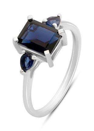 Срібне кільце proba із сапфіром nano 1.547ct, вага виробу 2,09 г (2203391) 18 розмір
