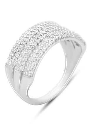 Серебряное кольцо proba с фианитами, вес изделия 4,79 гр (2149583) 18 размер