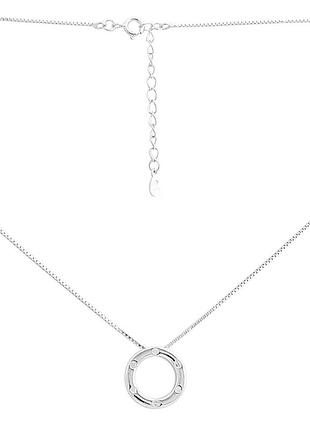 Серебряное колье proba с фианитами, вес изделия 3,88 гр (2209188) 400450 размер