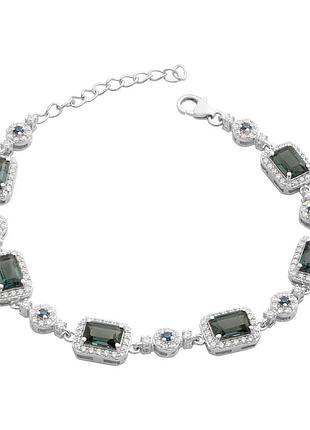Срібний браслет proba з топазом лондон блю 8.935ct, вага виробу 10,88 г (2190776) 1618 розмір